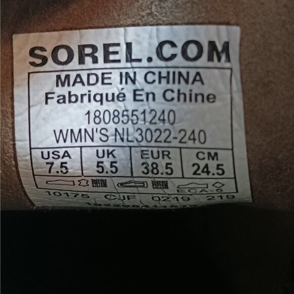 Sorel Joan of Arctic Wedge II Chelsea Boots NL3022-240 Size 7.5 Tan - Picture 5 of 9